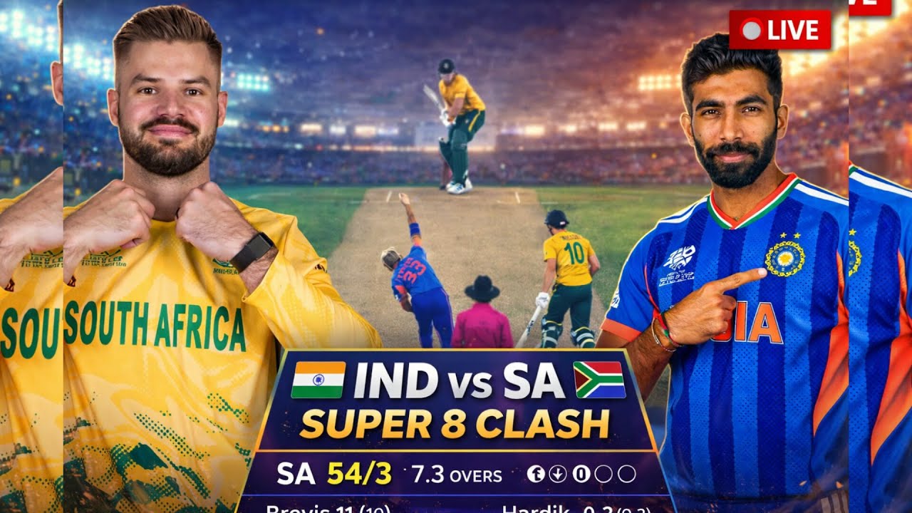 INDIA VS SOUTH AFRICA SUPER 8 CLASH LIVE KNOW | Do Or Die CLASH | INDIA ON FIRE 🔥🔥