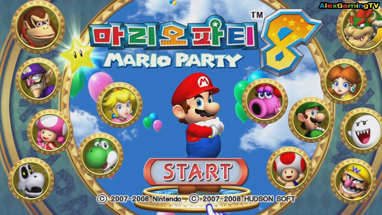 마리오파티8 - 파티모드 엉금엉금의 해피타운 듀얼매치 (캐서린 데이지 vs 마리오 와르르) (Mario Party 8 , 한글판)  | AlexgamingTV