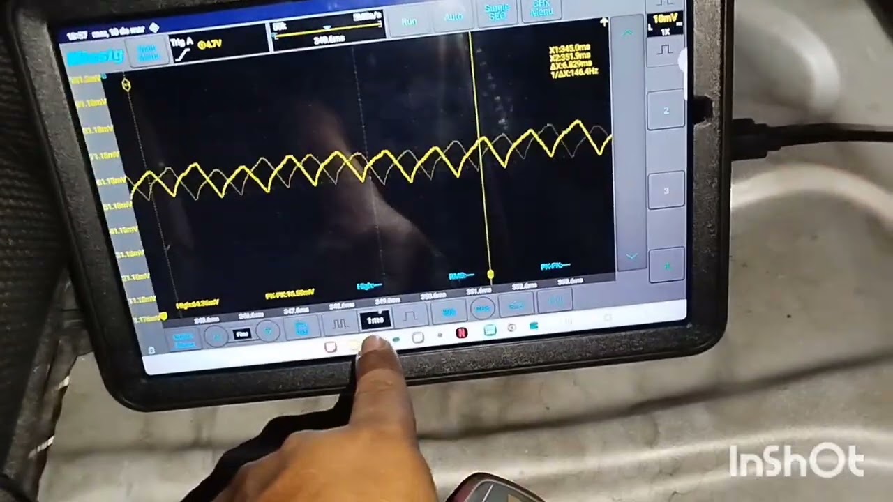 Aprendiendo a usar el osciloscopio!! Señal bomba de gasolina #mecanicaautomotriz#diagnostico #duster