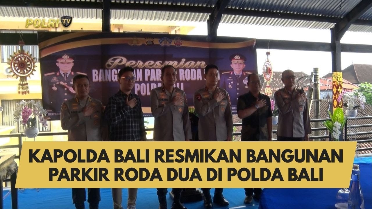 KAPOLDA BALI RESMIKAN BANGUNAN PARKIR RODA DUA DI POLDA BALI