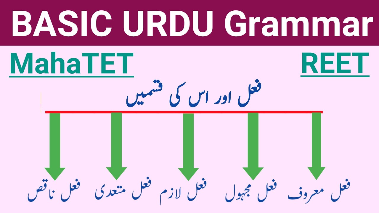 TET Urdu Grammar | fail maroof | fail majhool | fail lazim| fail mutadi | Mahatet urdu | REET Urdu