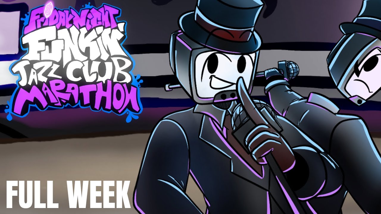 Friday Night Funkin Jazz Club Marathon VS Showcaster [Remastered] Full Week Mod!