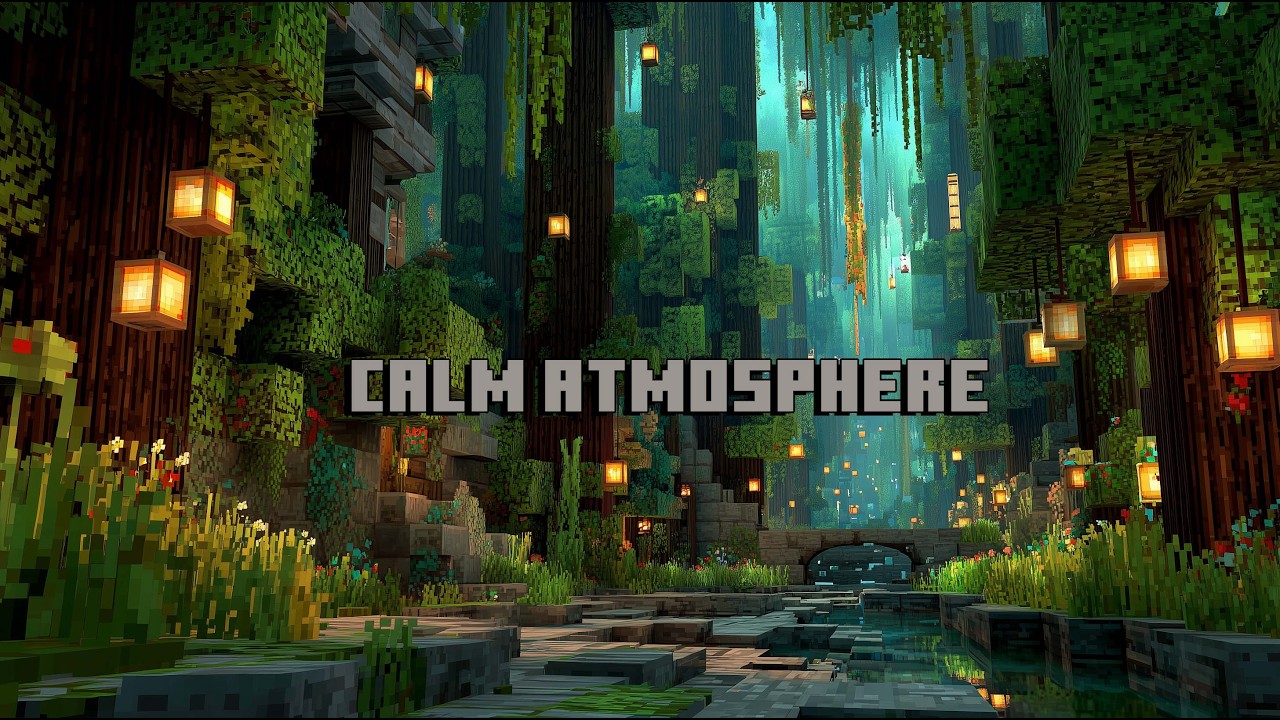 Floating Through Dreamy Minecraft Landscapes | Peaceful Study & Chill Atmosphere
