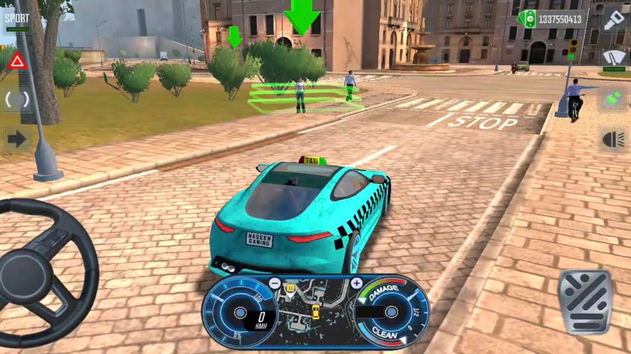 City Taxi Sim 3D - Realistic Car Driving Games Android iOS Gameplay