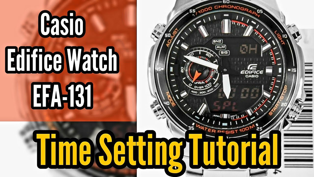 Casio Edifice EFA-131 Time Setting Tutorial | Watch Repair Channel