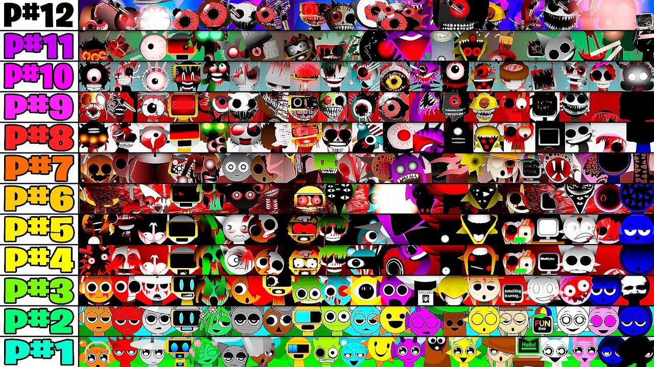 All New True Phases 1-12 in Incredibox Sprunki - All in One Mod