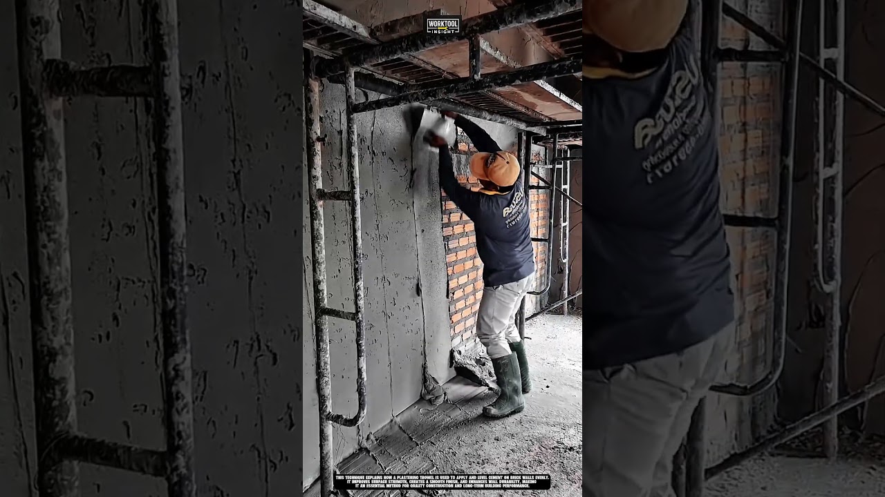 Plastering Brick Walls Using Plastering Trowel Tool | Best for Smooth Surfaces 