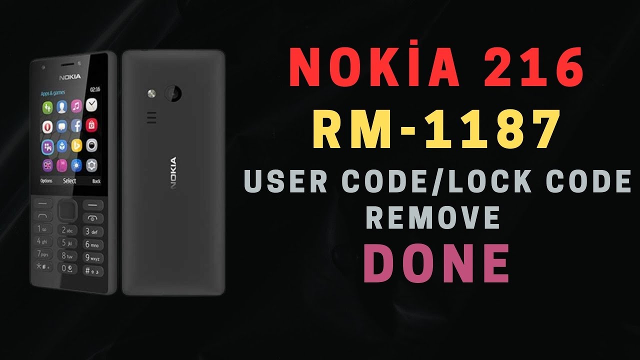 How to unlock Nokia 216 security code [RM-1187]