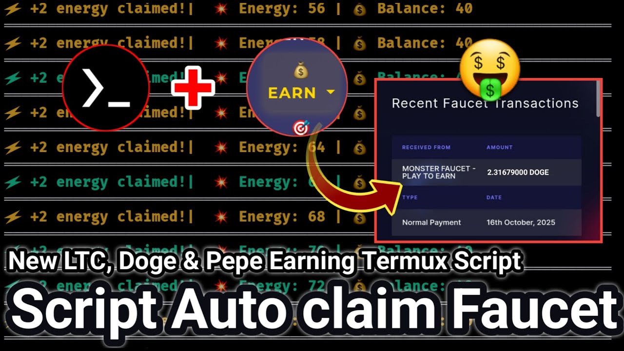 Nuyul LTC-Doge & Pepe Faucet Script Earning Auto Via Termux 2025 - Auto Claim Faucet Bypass Captcha💯