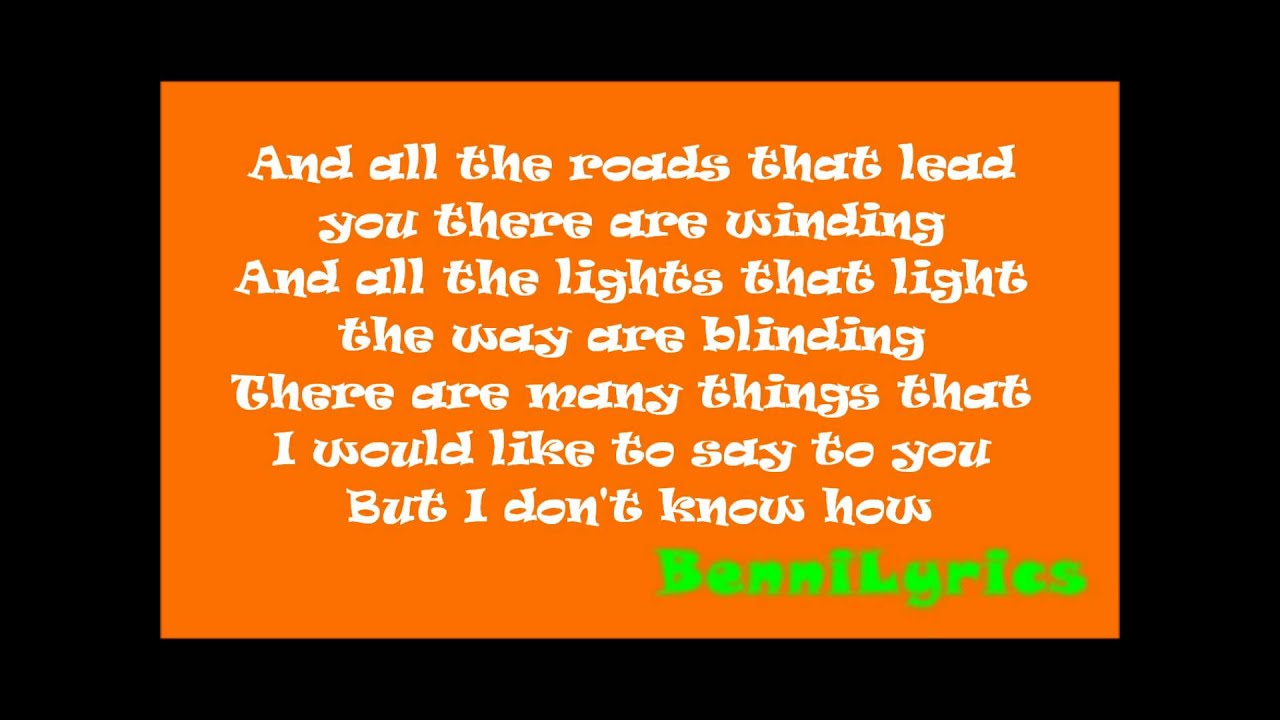 Oasis - Wonderwall (Lyrics)