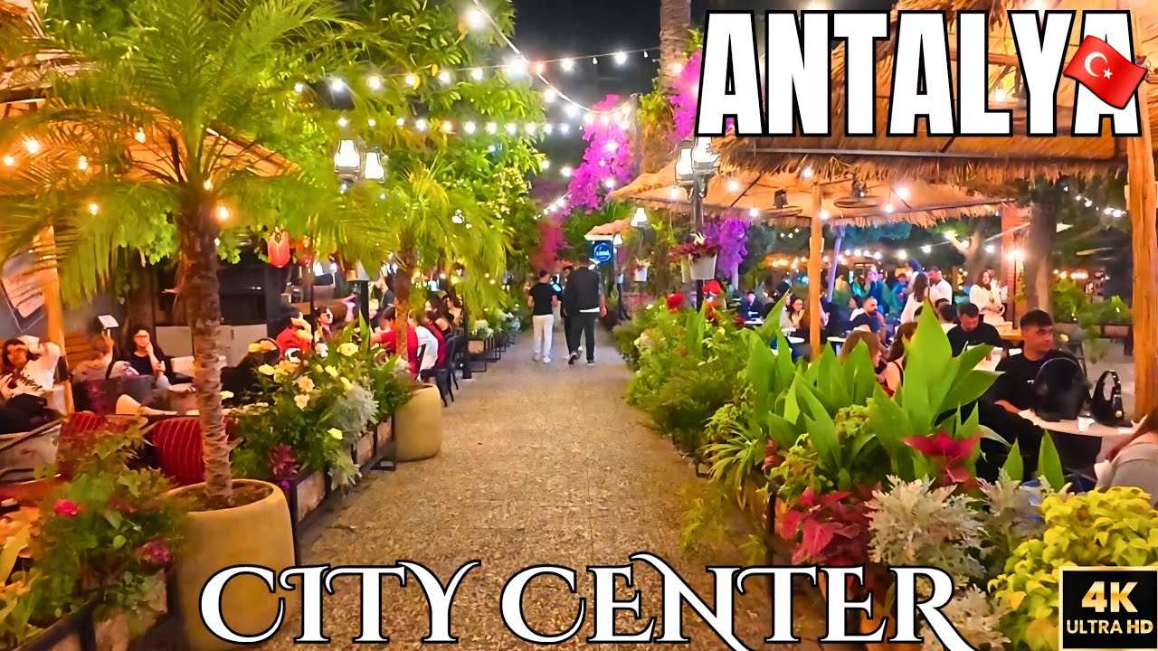 Antalya Turkey🇹🇷 | Walking Tour from Hadrian’s Gate to Sarampol Avenue! #turkey #holiday #4k