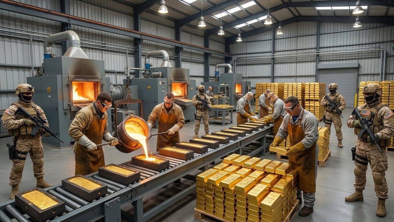 Inside the Gold Refining Plant: From Raw Rock to Pure 24K Gold Bars (Full Process)