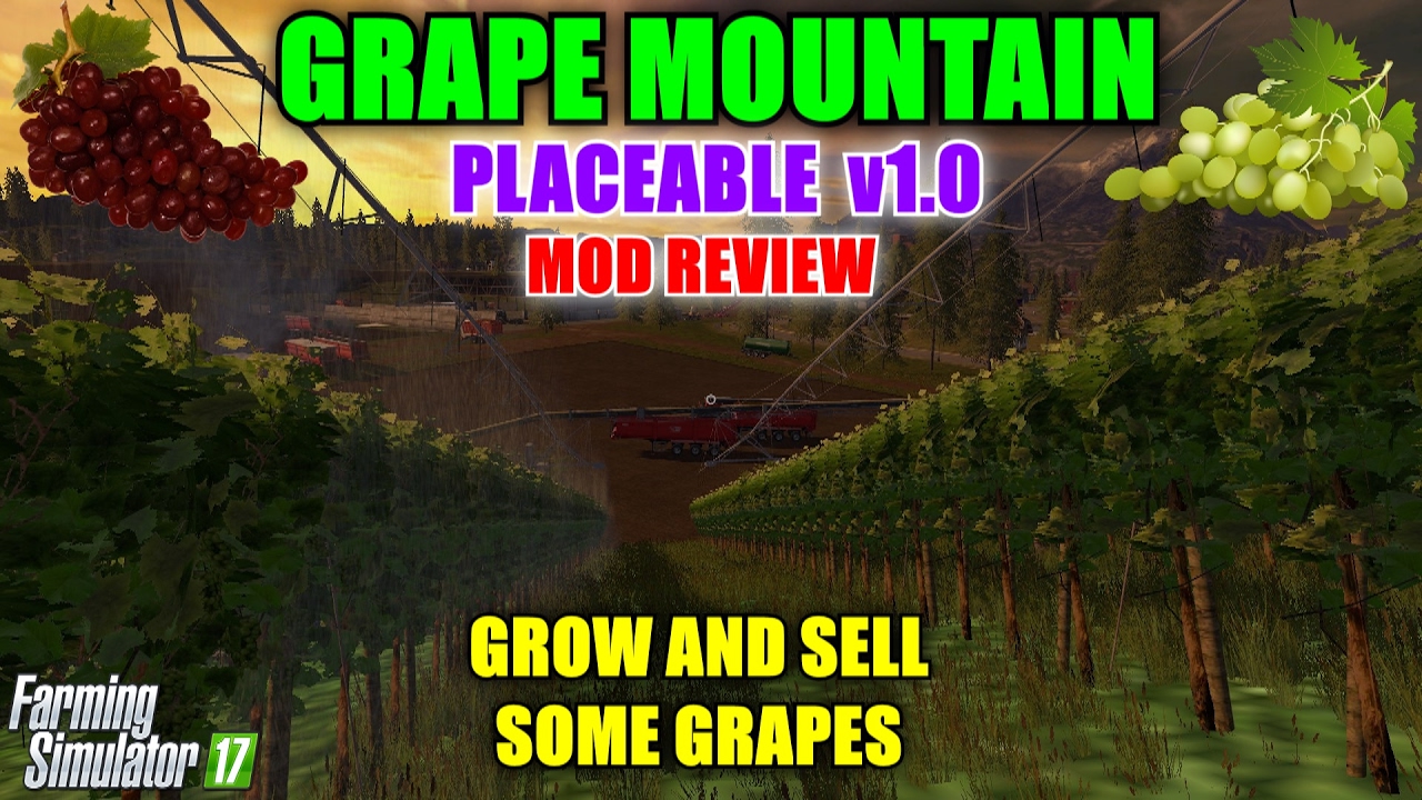 Farming Simulator 17 - Grape Mountain (Vine Yard) Placeable v1.0 