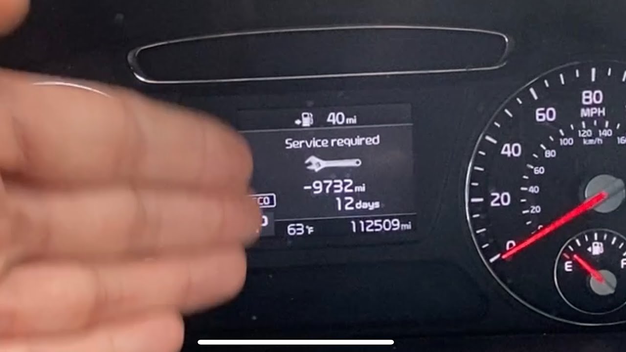 Требуется сервисный сброс в Kia Sorento