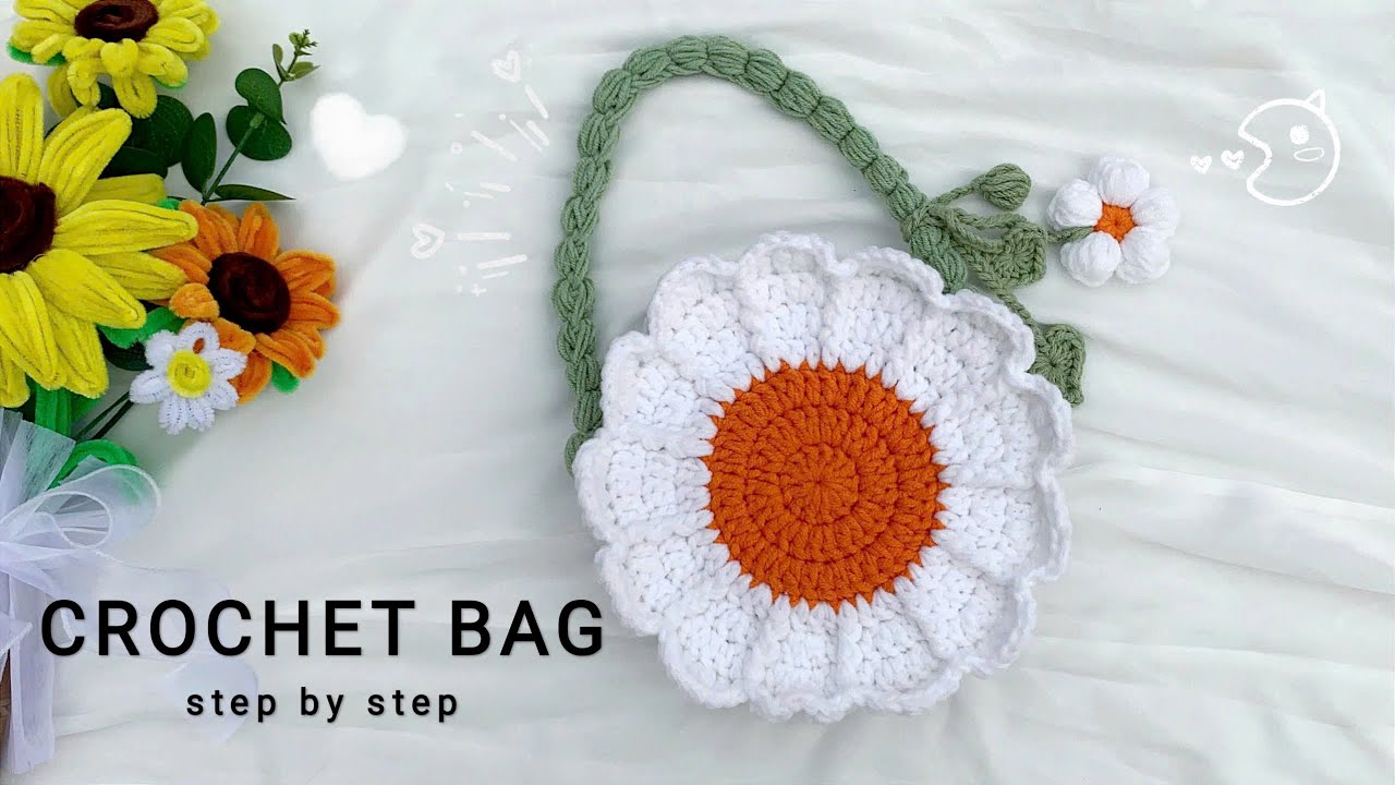 DIY Crochet Daisy Bag 🌸 | Easy Flower Bag Tutorial 👜