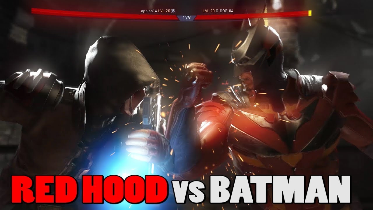RED HOOD vs BATMAN = WHO WINS? Injustice 2 Online Matches with DLC Red Hood