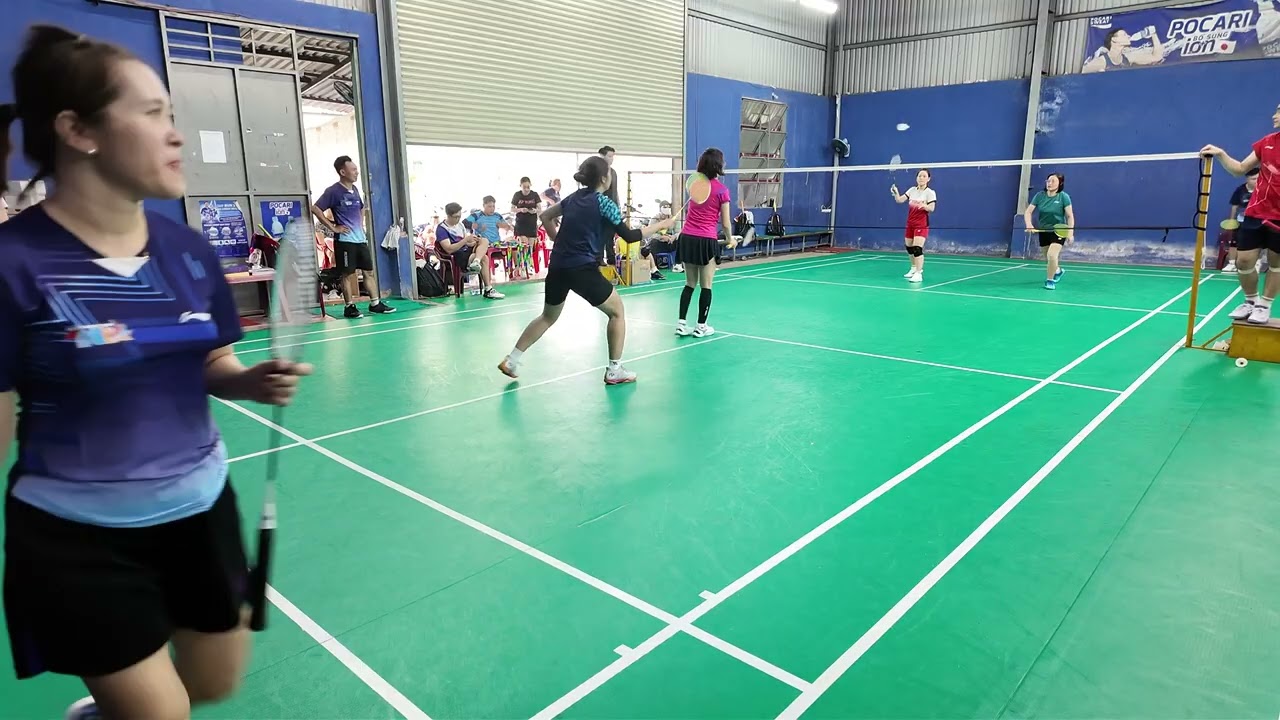 Giải TN Badminton 2026 Đôi nữ : Dinh - Nga vs Liên - Luyến