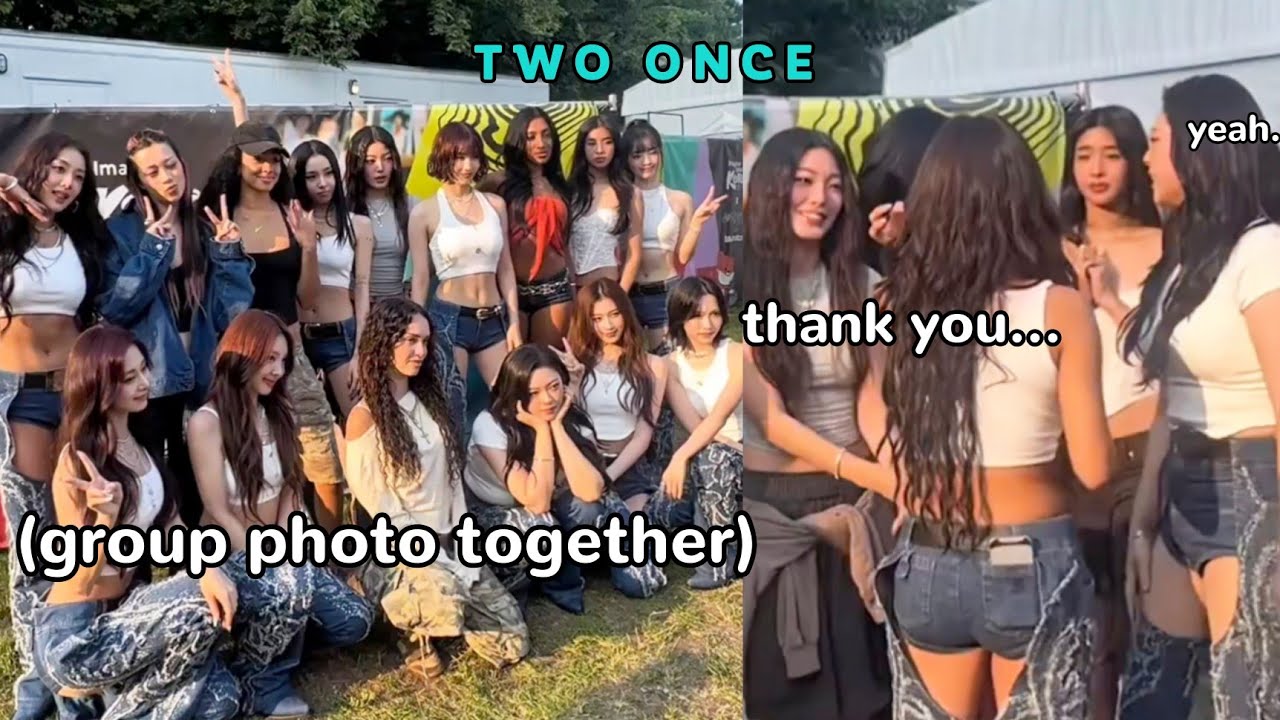 twice and katseye interactions at lollapalooza backstage 🔥