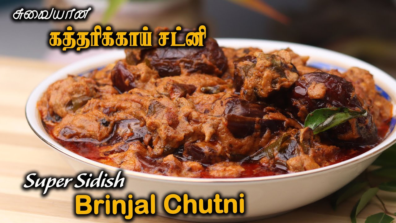 Brinjal Chutney in Tamil | கத்தரிக்காய் சட்னி | Side dish for Biryani | Jabbar Bhai