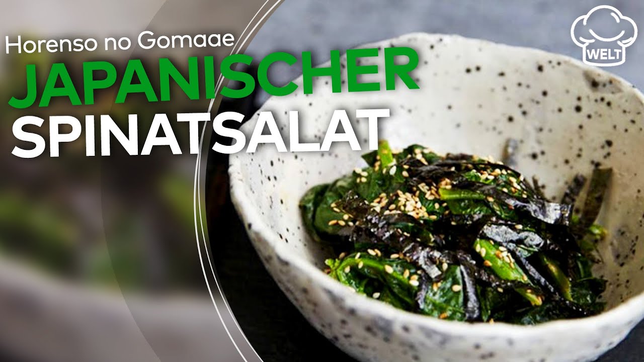 ASIATISCHE BEILAGE: Horenso no Gomaae &ndash; Japanischer Spinatsalat mit Sesamdressing | WELT Rezepte