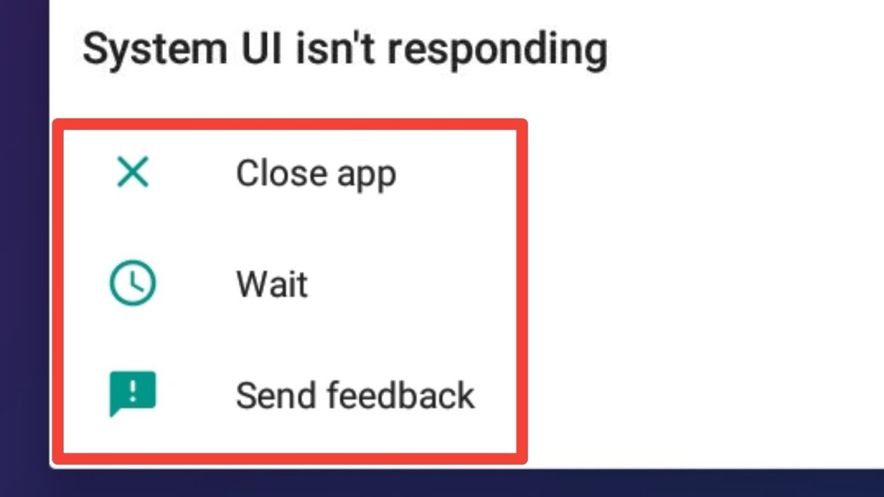 Close App Wait Send Feedback Problem | App Info Close App Send Feedback Problem 