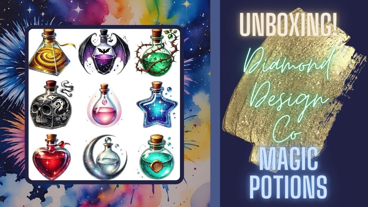 Unboxing - Magic Potion Bottles MINI DIAMOND PAINTINGS from Diamond Design Co.