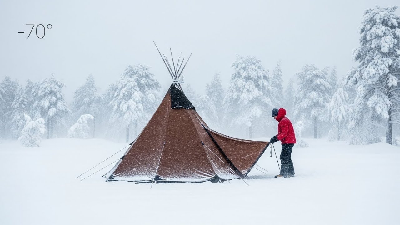[−70°C] One Night in Extreme Cold | Winter Survival Camp