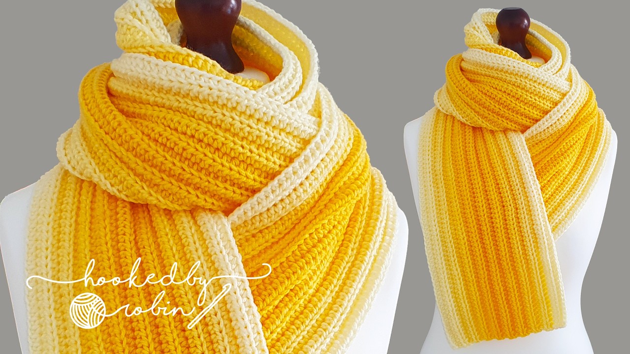 QUICK & EASY Crochet Chunky Rib Scarf 🧶