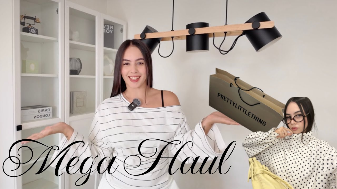 MEGA HAUL de ropa | Esto me regaló Pretty Little Things en París Fashion Week + paquetes de Shein
