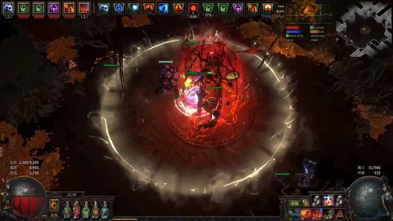 POE 流亡黯道 3.27 黯焰看守者 綠門 元素使魔像正火