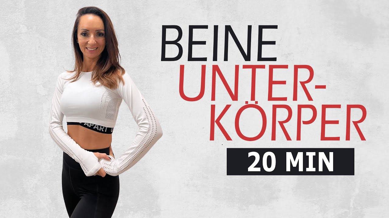 20 MIN BEIN- UND UNTERKÖRPER-KRÄFTIGUNG / Effektives Workout ohne Geräte | Katja Seifried