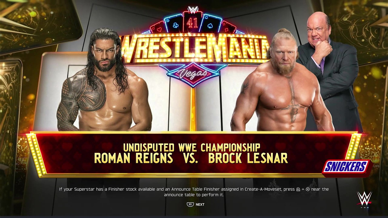 WWE 2K25 - Roman Reigns vs. Brock Lesnar