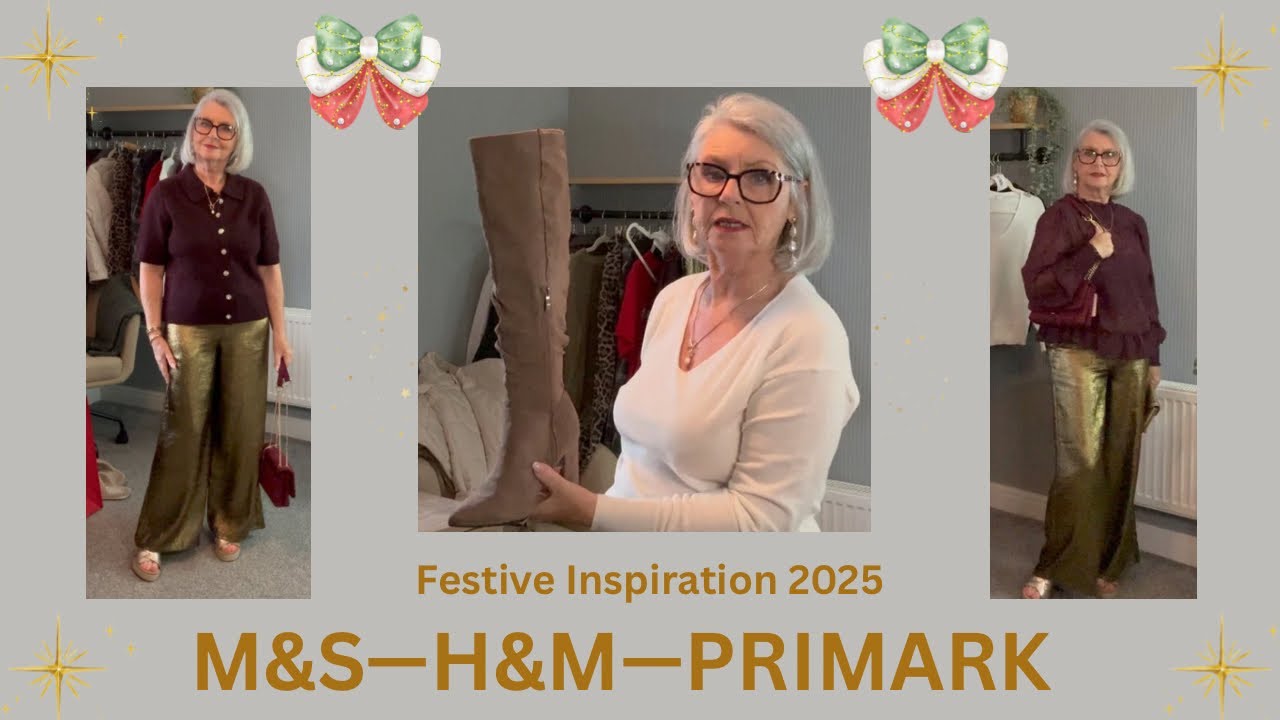 🎄 Праздничная мода 2025 | Примерка одежды для вечеринок и повседневной жизни от M&S, H&M и Primar...