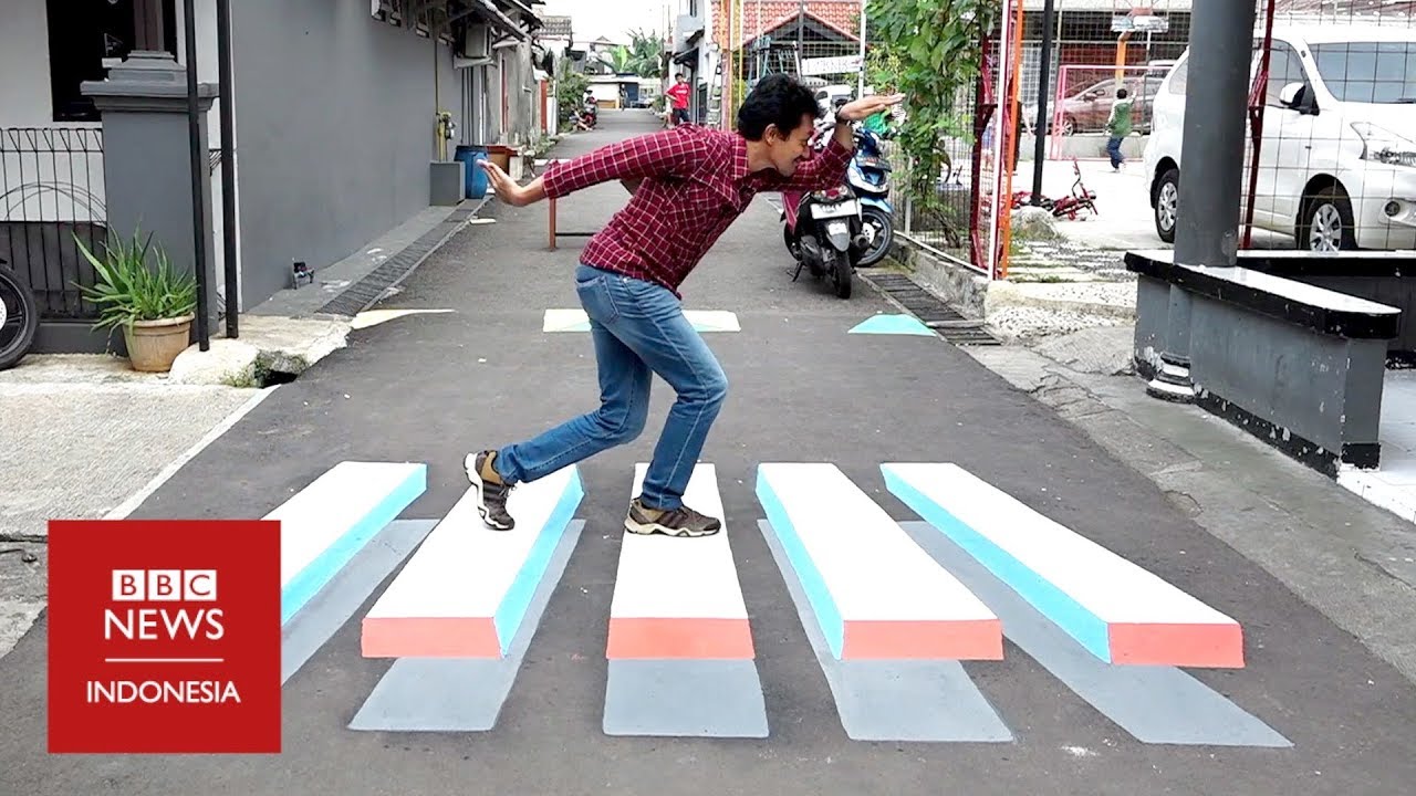 Kampung 3D, Mencegah Kecelakaan dengan Ilusi