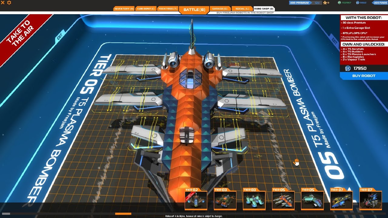 Robocraft T5 Plasma Bomber from Shop