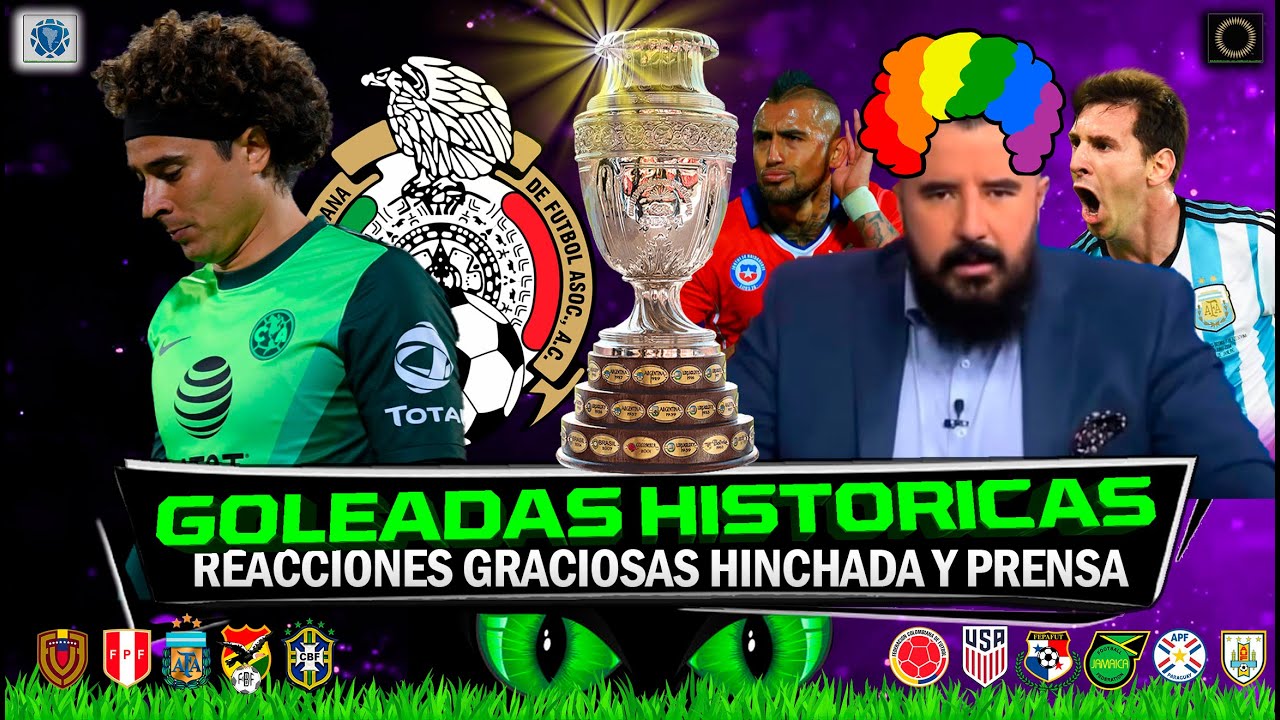 TOP 5 HUMILLACIONES HISTÓRICAS 🔥 de CONMEBOL a CONCACAF en COPA América 🏆 Reacción Hinchas y Prens