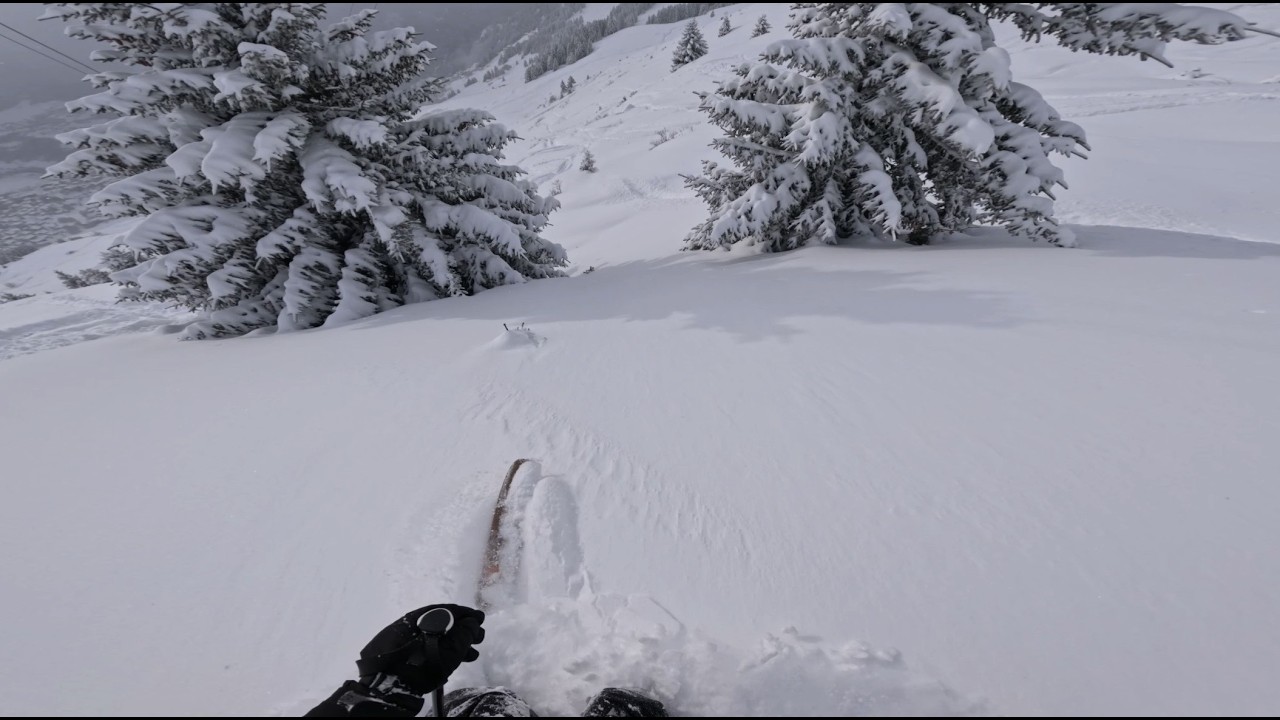 FRESH POWDAY in Wallis!! Skiing freeride, Flips & Crashs