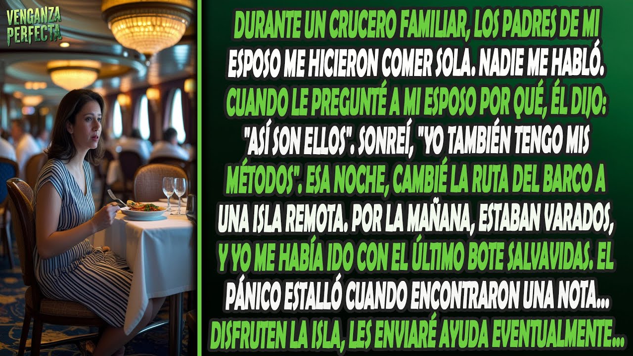 En un crucero familiar, los padres de mi esposo me hicieron comer sola. Nadie me habló.
