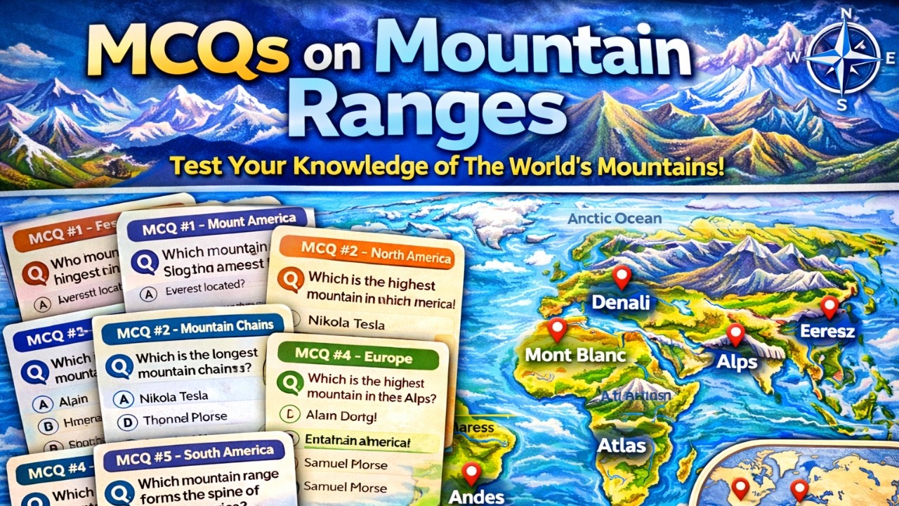 Mountain Ranges General Knowledge quiz | Top 10 MCQs on Mountain Ranges | knowledge academy