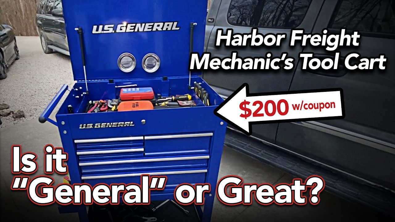 Сборка и обзор инструментальной тележки Harbor Freight - тележка механика U.S. General 30