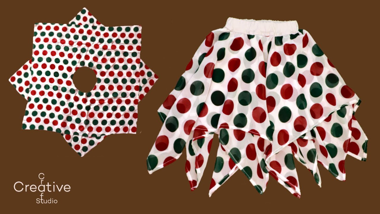 Very easy cutting and sewing handkerchief skirt design | How to cut handkerchief skirt