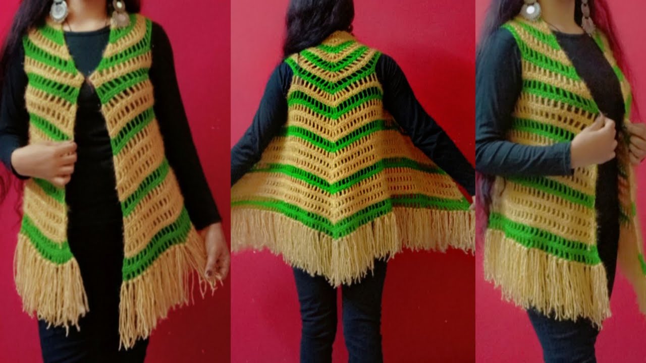 5 फंदे से बनाएं खूबसूरत shrug ||crochet shrug (part 1)||allhometips