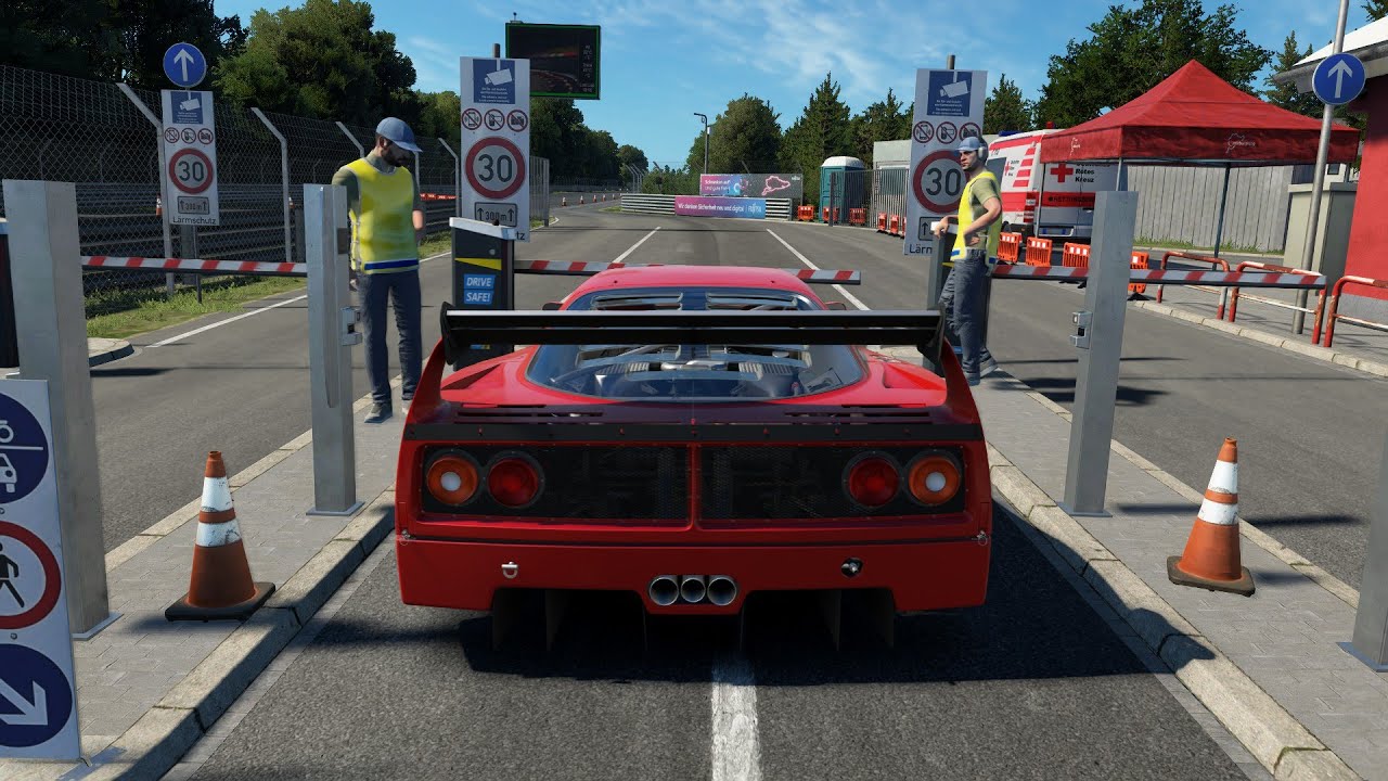 Ferrari F40 LM on Nordschleife - Assetto Corsa Evo | Logitech g29 gameplay