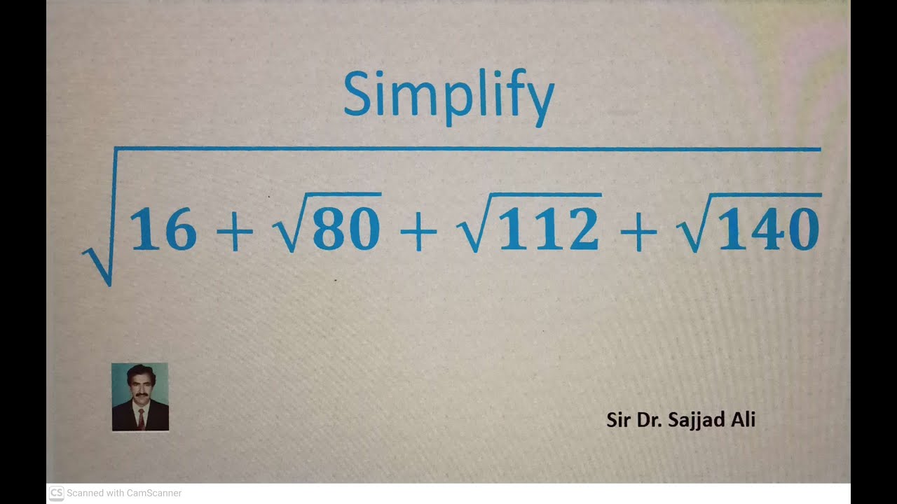 A very nice square root simplification problem||(trinomial square root problem)