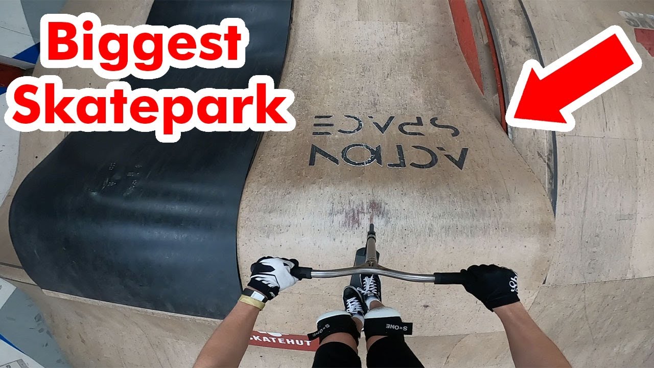 Riding UK's Biggest Skatepark On Scooter (Corby)