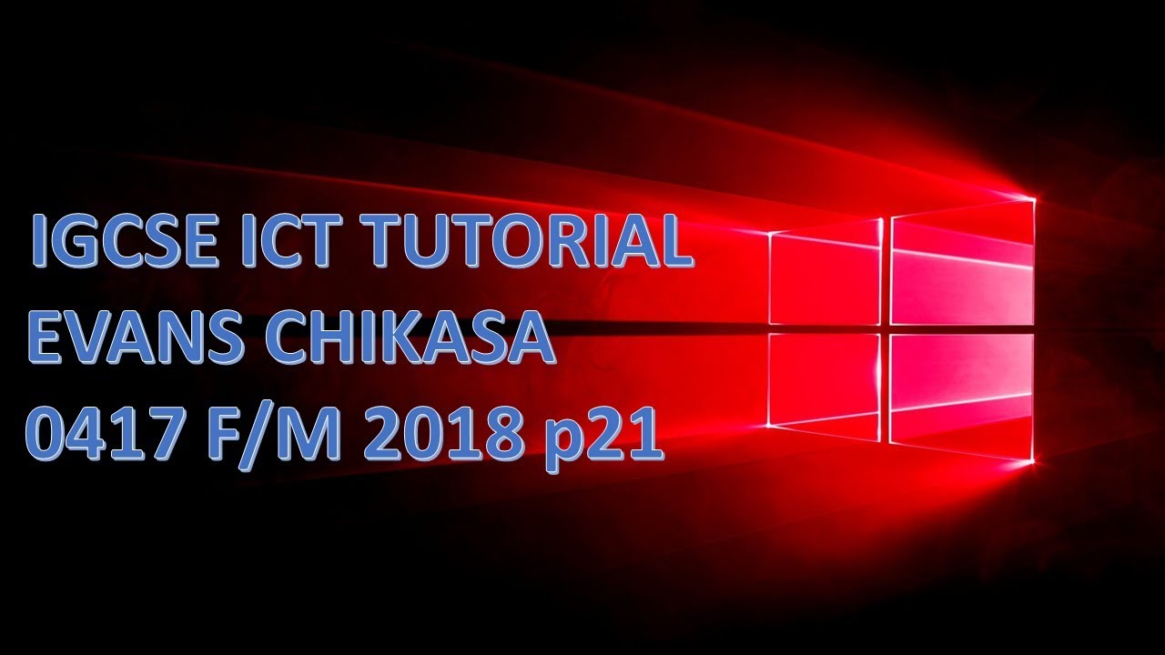 IGCSE ICT February March 2018 Paper 21 Document Production P2 avi