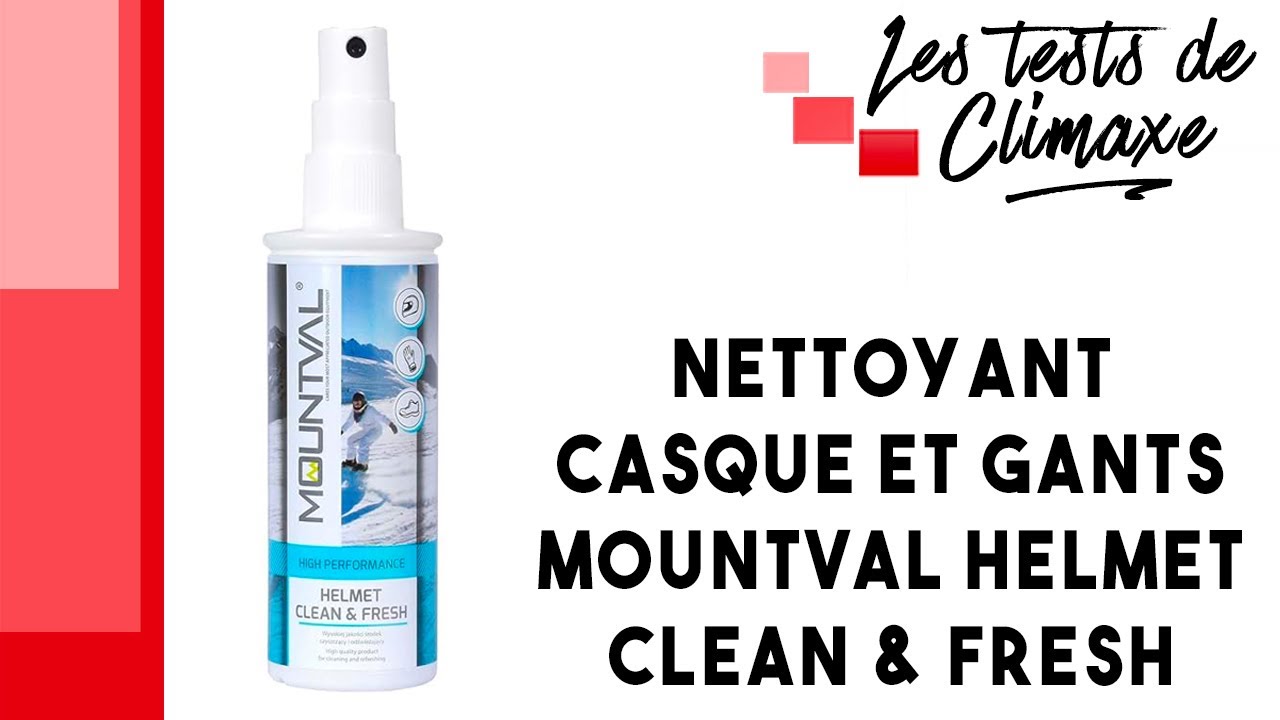 Test d'un d&eacute;sodorisant et nettoyant Mountval Helmet Clean & Fresh (casque, gants...)