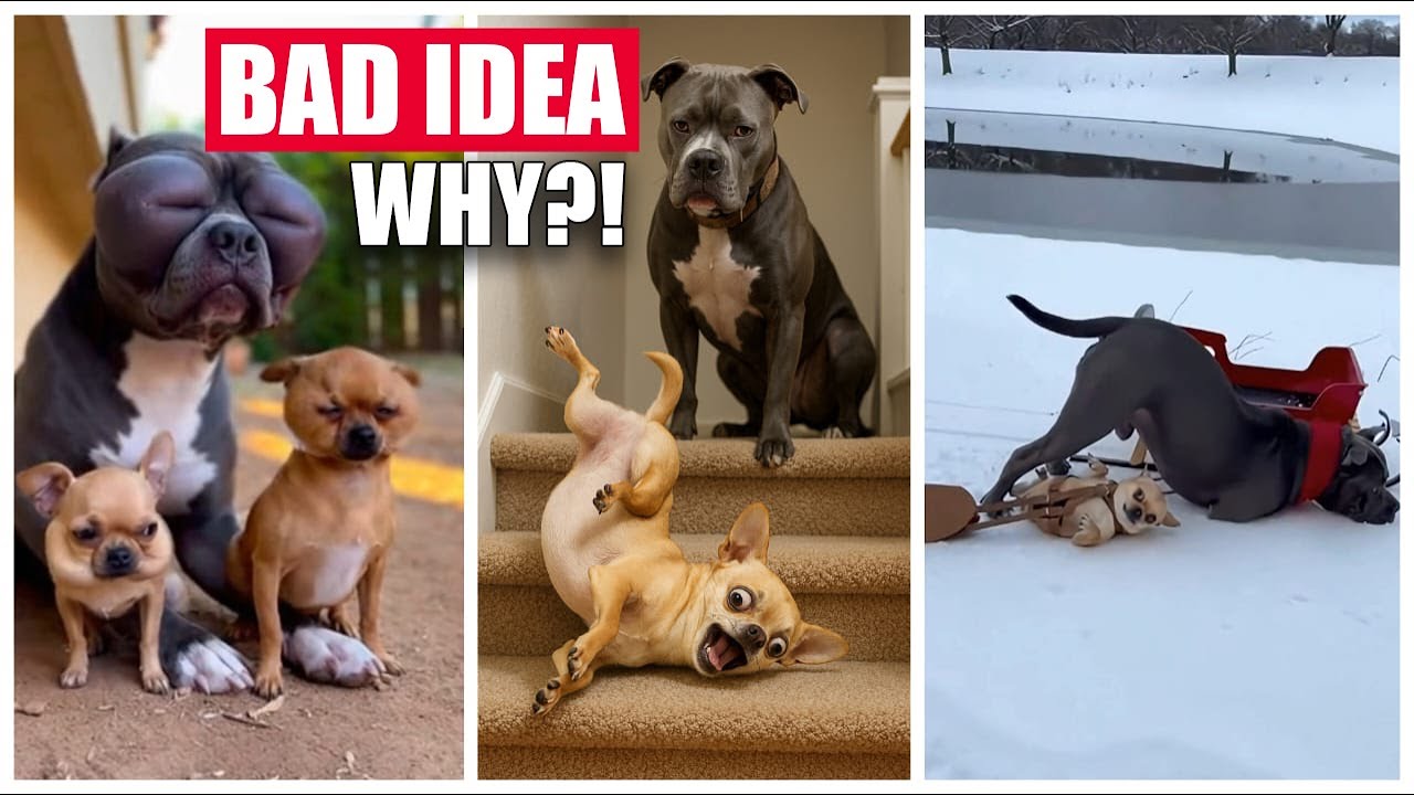 🔥 When a Chihuahua Lives With a Pitbull… 😂🐶
