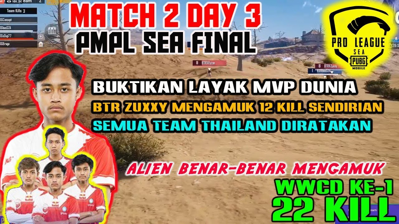 Buktikan Layak MVP Dunia ! BTR Zuxxy Mengamuk 12 Kill Sendirian | BTR RA Chicken Nyayur 12 Kill