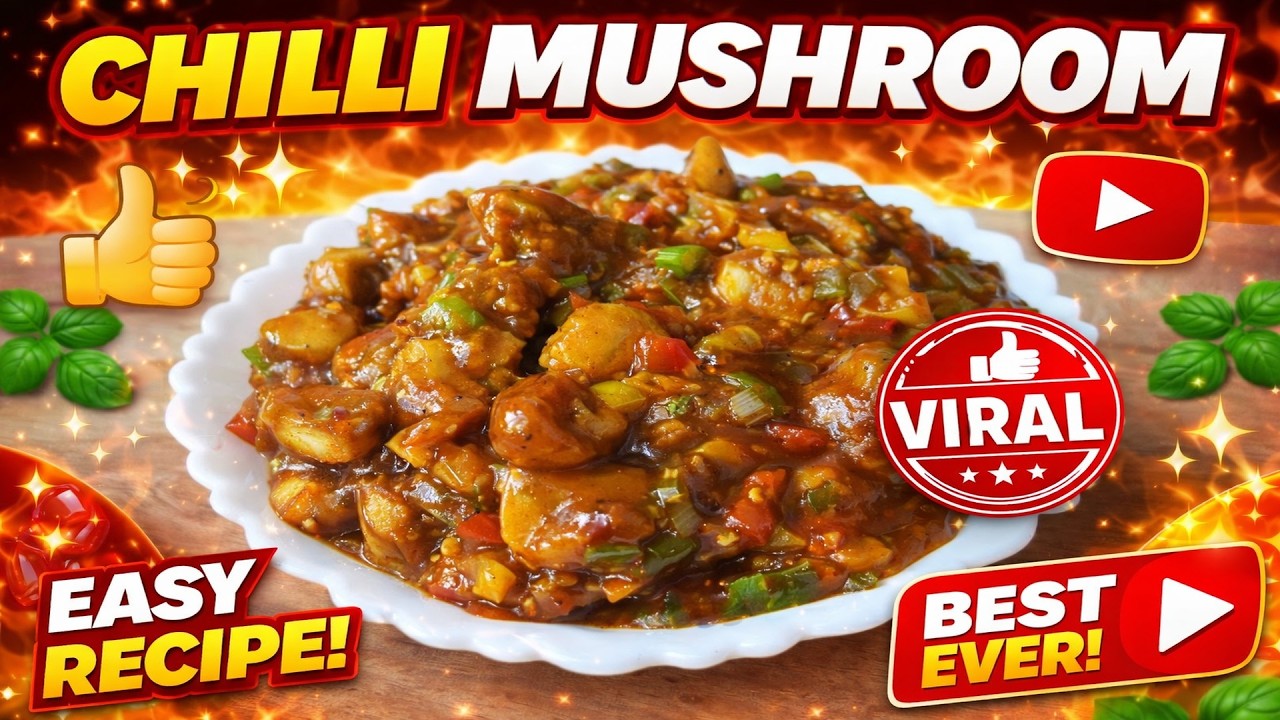 Sirf 15 Minute Mai Banaye Restaurant Jaisa MUSHROOM MANCHURIAN | Quick & Easy Indo-Chinese Recipe 😋